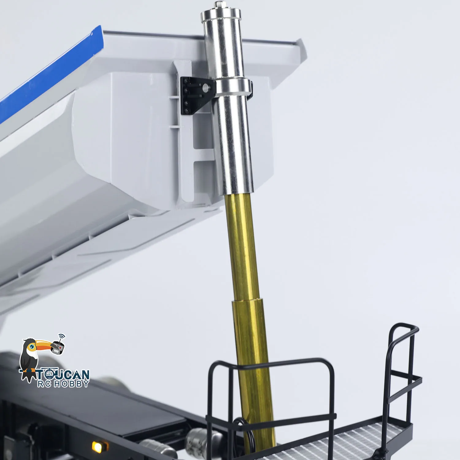 

1/14 LESU RC Гидравлический металлический самосвальный прицеп с электрическими опорами и световой системой для радиоуправляемых тракторов, грузовиков, моделей автомобилей и игрушек DIY