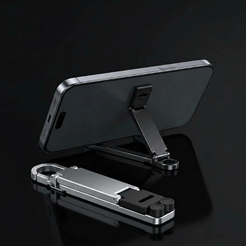 Multi‑Angle Foldable Phone Back Stand Ultra‑Thin Adhesive Portable Cell Phone Kickstand for Desktop Watching Universal Video view 3