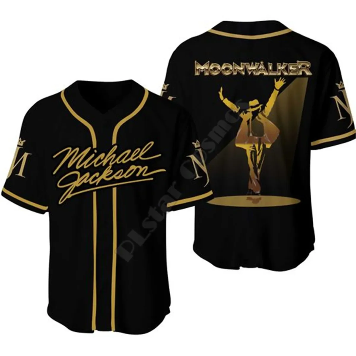 Michael Jackson Moonwalker Baseball Jersey Shirt Baseball Shirt 3D All Over Printed Men's Shirt Casual Shirts hip hop Tops