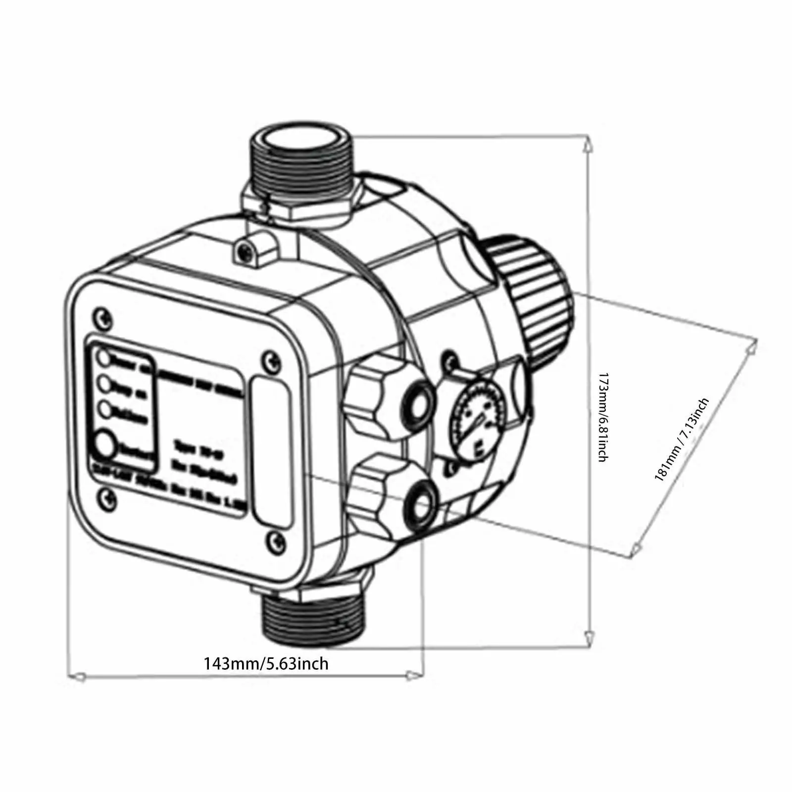 Water Pump Pressure Controller Multifunction Intelligent Waterproof Automatic