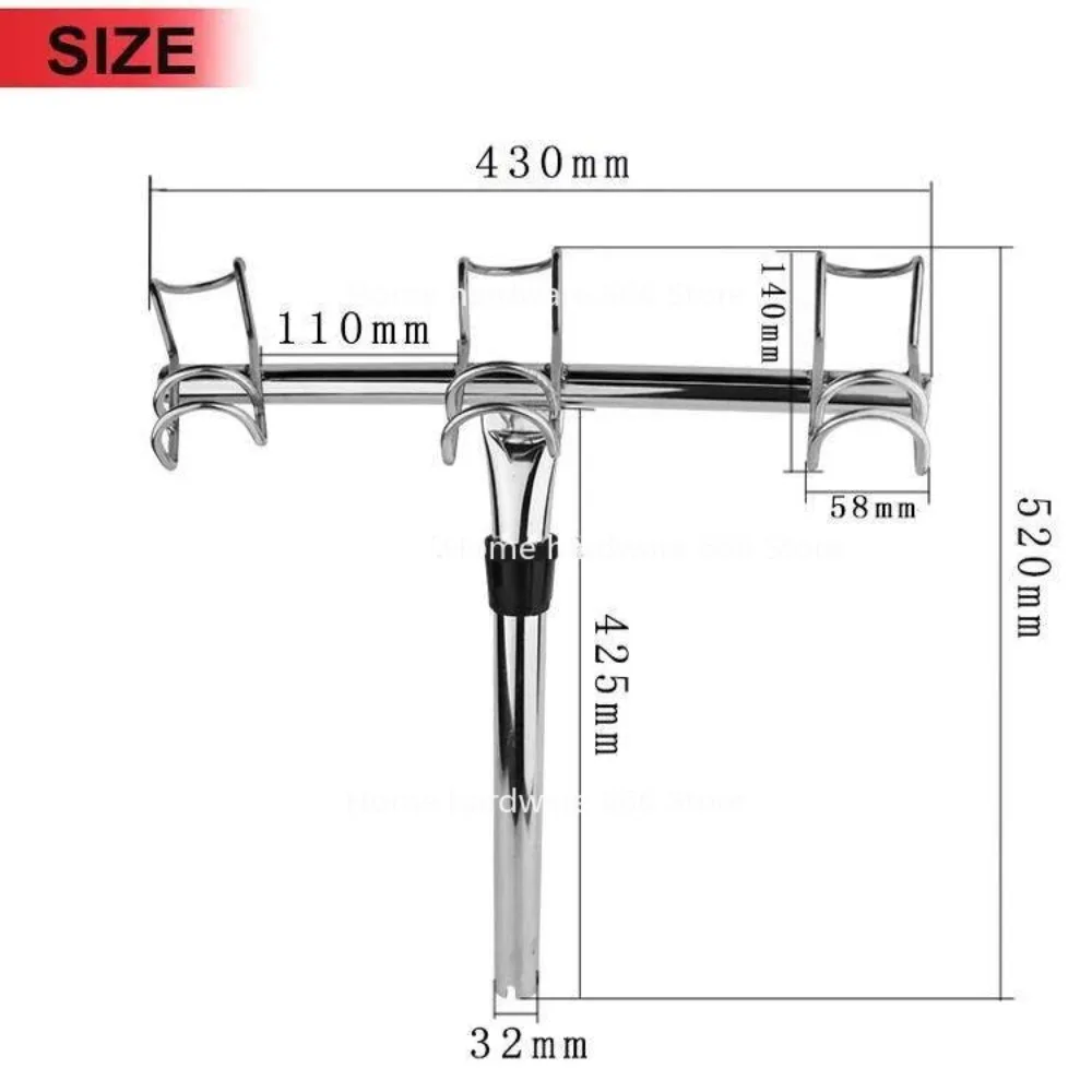

Кронштейн для удочки, высококачественные аксессуары для морского оборудования из нержавеющей стали, трехрядная стойка для удочки, стойка «три в одном»