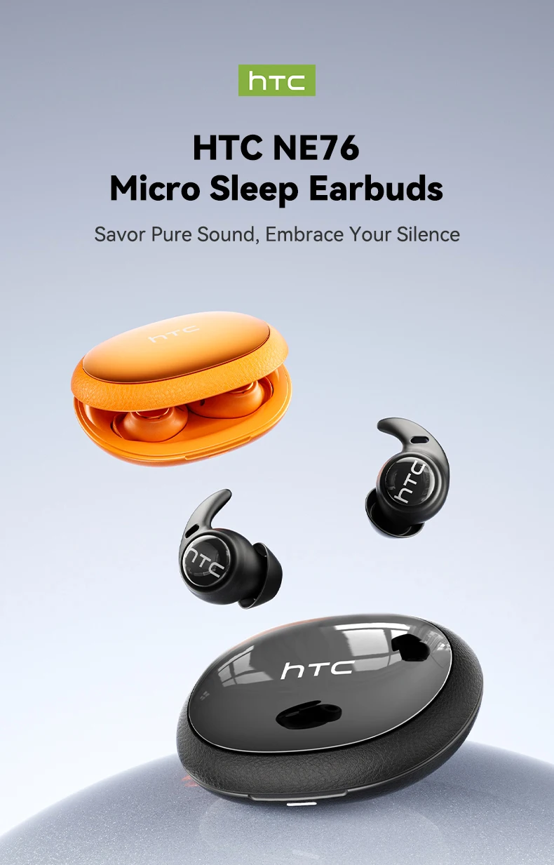 HTC NE76 Kabellose Bluetooth-Kopfhörer TWS In-Ear-Ohrhörer Bluetooth 5.4 Mikrofon IPX5 Wasserdicht Sport-Ohrhörer für iOS Android – Detail 1