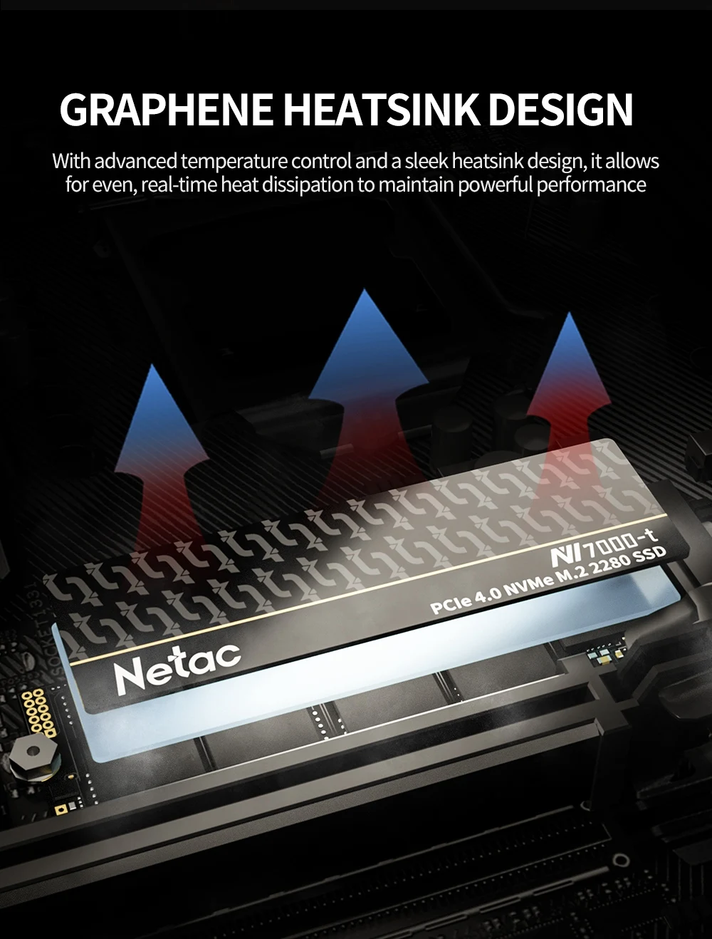 Netac 7400MB/s SSD NVMe 4TB 2TB 1TB 512GB SSD M.2 2280 PCIE4.0x4 Solid-State-Laufwerk für PS5 Laptop Desktop NV7000-T SSD – Detail 5