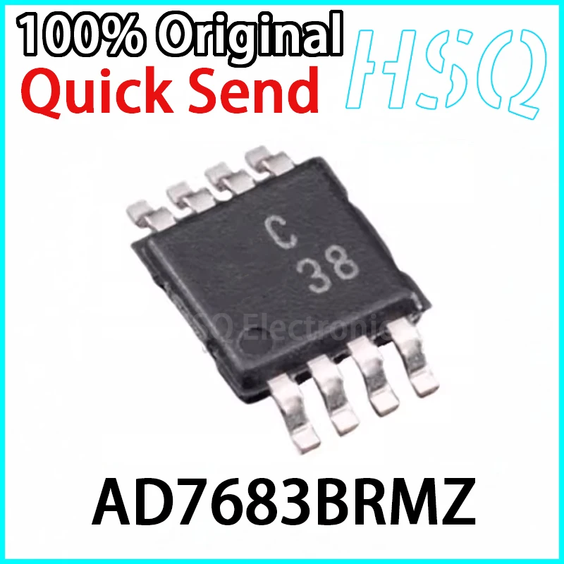 1PCS New AD7683BRMZ AD7683BRM Silk Screen C38 MSOP-8 Serial Analog-to-digital Converter