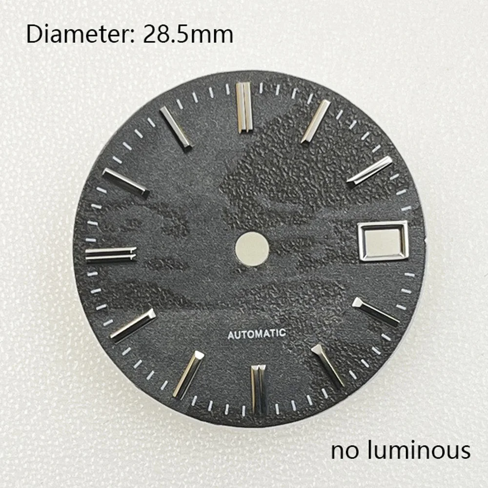 Mostrador nh35 de 28.5mm, padrões de nuvem cinza azul, mostrador gsgs nh35 adequado para movimento automático nh5 sbga469/sbgj275g mod, logotipo personalizado