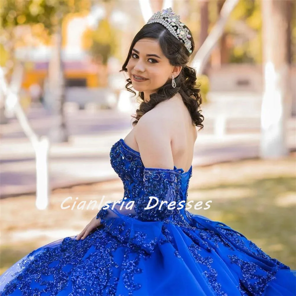 Vestido de quinceañera azul de lujo con capa de encaje con cuentas, vestidos de princesa para baile de graduación 2022, longitud hasta el suelo, Dubai, vestido de fiesta mexicana dulce 16