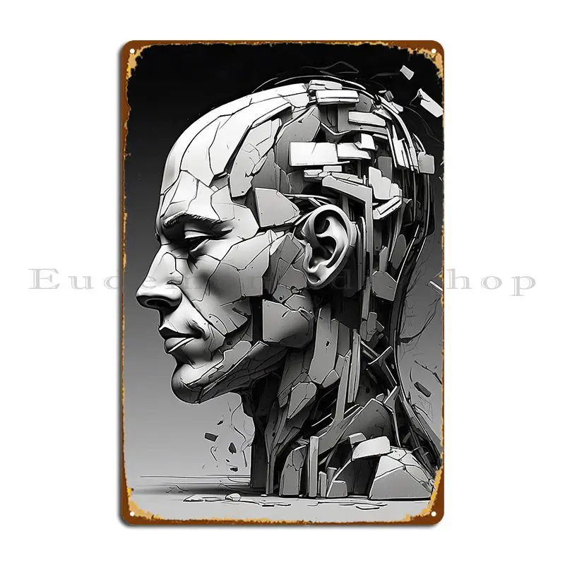 Fractured Thoughts Metal Sign Design Pub Club Print Custom Decoration Tin Sign Poster