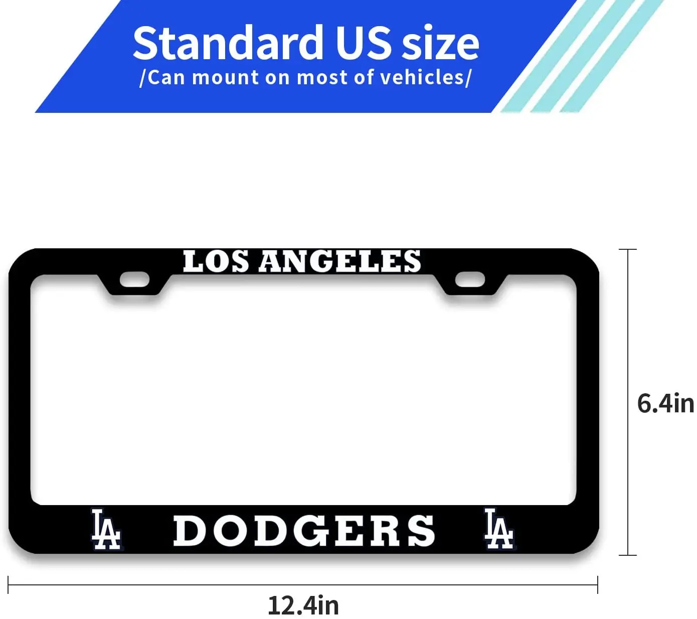 2PCS Novelty License Plate Cover Fit Dodgers License Plate Frame 