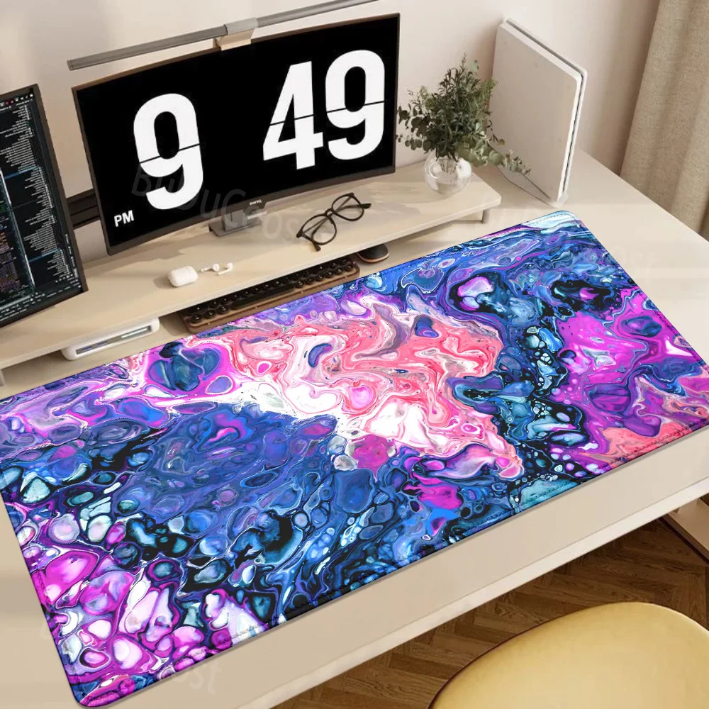 OilPainting Liquid fluid Art Mouse Pad Computer Laptop Anime Keyboard Large Mousepad Keyboards Gamers offices Decoracion DeskMat
