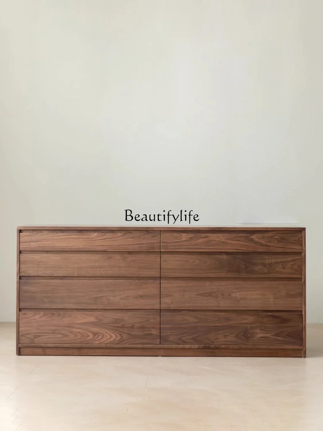 

LD33North American black walnut eight-bucket cabinet solid wood storage cabinet simple modern side cabinet drawer