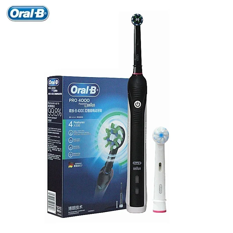 【新品未使用】BRAUN Oral-B PRO4000 オーラルB プロ4000 電動歯ブラシ 4モード IPX7防水
