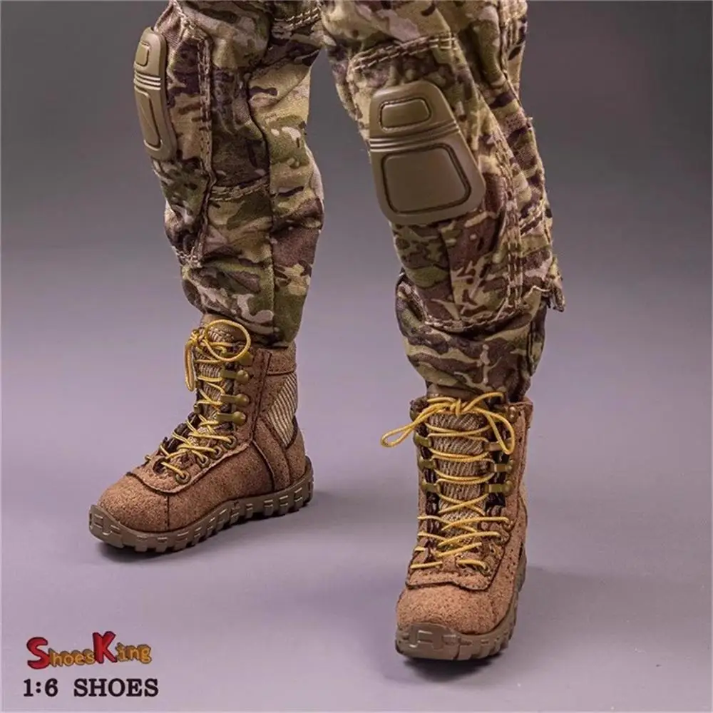 

1/6th Shoe King Handmade Hollow Shoe Boots Toys Model Combat Shoe Sand Color PVC Material For 12" COO DAM Action Figure DIY