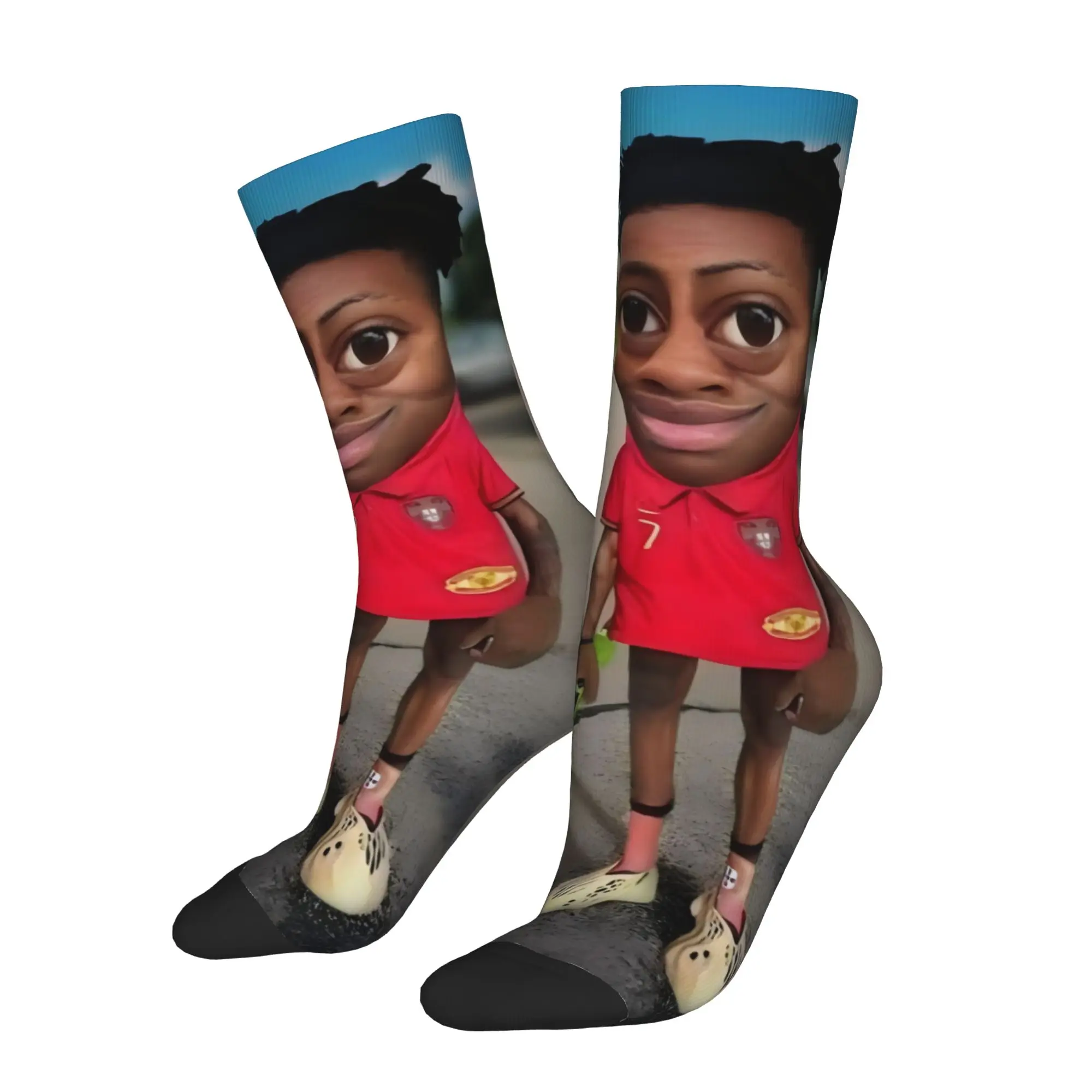 

Funny Sock Tung Tung Tung Sahur 16 Rock Seamless Pattern Printed Men Crew Socks Casual Men's Socks