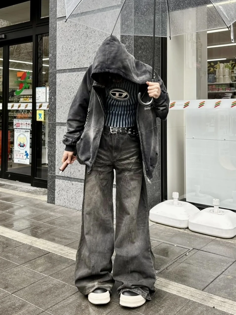 

Waed Faded Vintage Straight Leg Loose Fit Jeans American High Street Sle No Faith Studios Trendy Cotton Stretch Denim