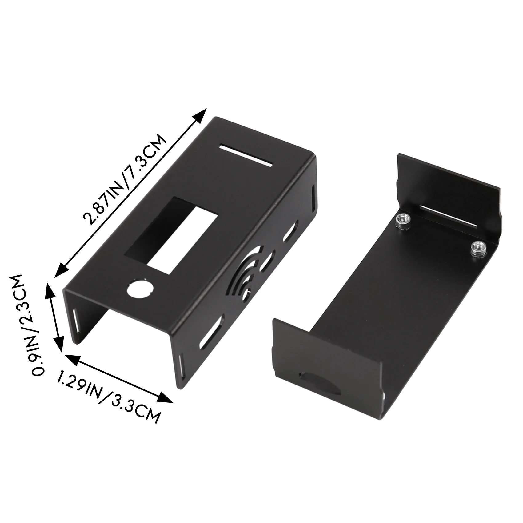 Aluminium Alloy Case for MMDVM Hotspot Expansion Rainsun Board Radio Station Wifi Voice Modem Raspberry Pi W Black