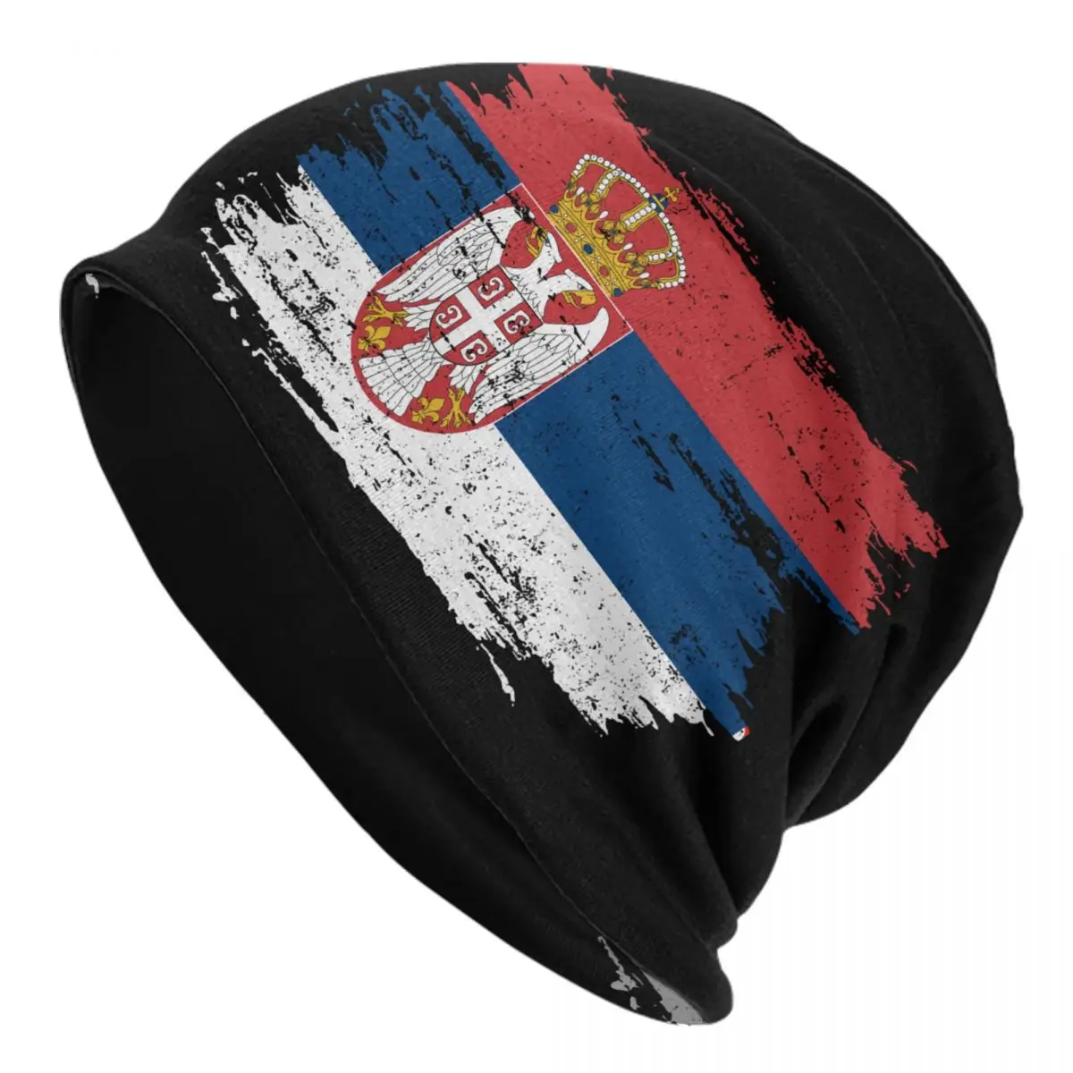 Custom Serbia Flag Skullies Beanies Caps Men Women Unisex Trend Winter Warm Knitted Hat Adult Serbian Proud Bonnet Hats