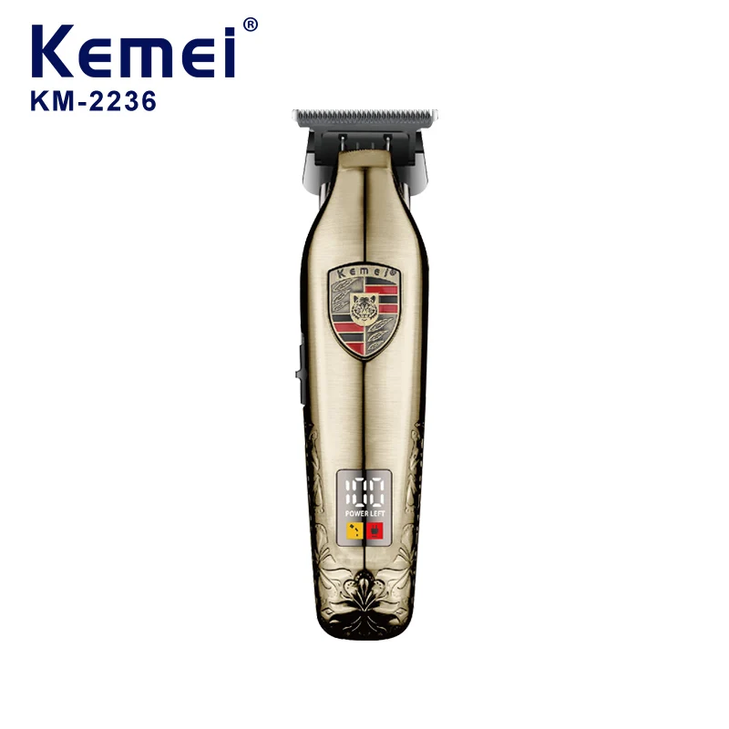 Kemei KM-2236 Tagliacapelli elettrico con base di ricarica Tagliacapelli wireless Trimmer professionale per depilazione da uomo