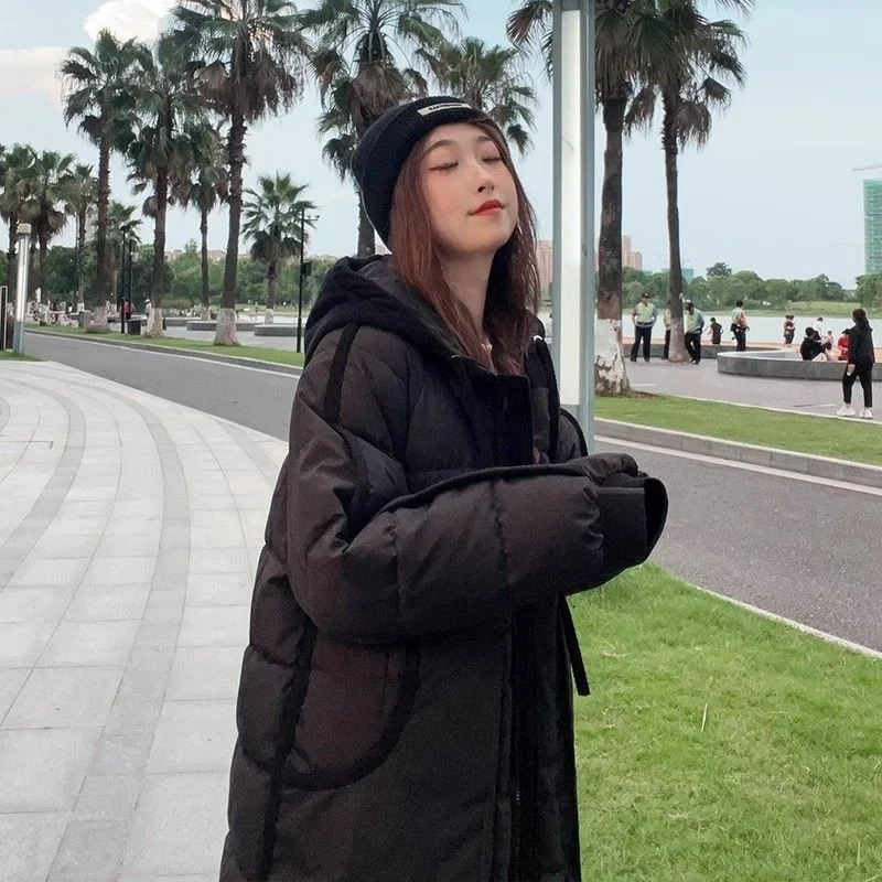 Korean style trendy women's casual loose bread jacket cotton jacket winter spicy girl trend solid color women's top