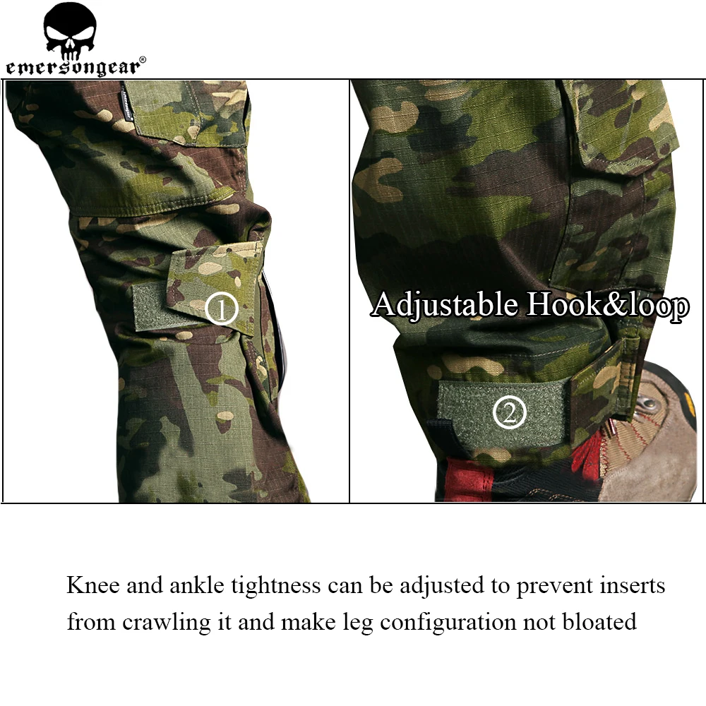 Emersongear pantalones tácticos camuflaje militar con rodilleras - imagen 3