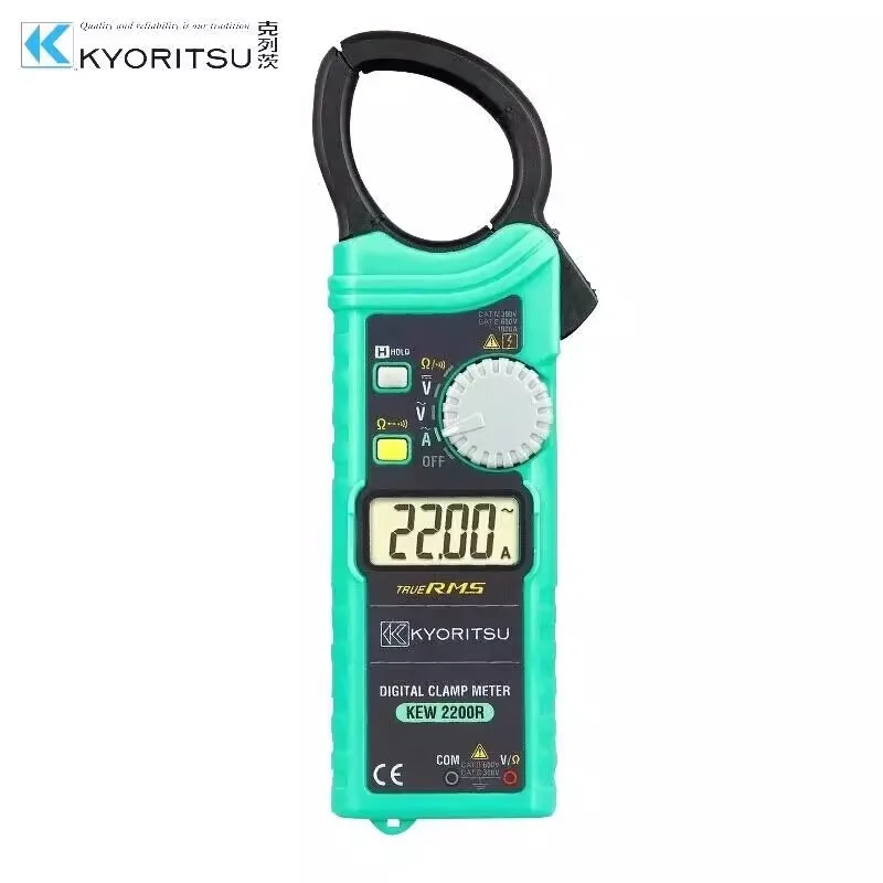 Meteran Klem Digital Ac Presisi Tinggi Kyoritsu Baru Asli dengan True Rms Kew 2200r
