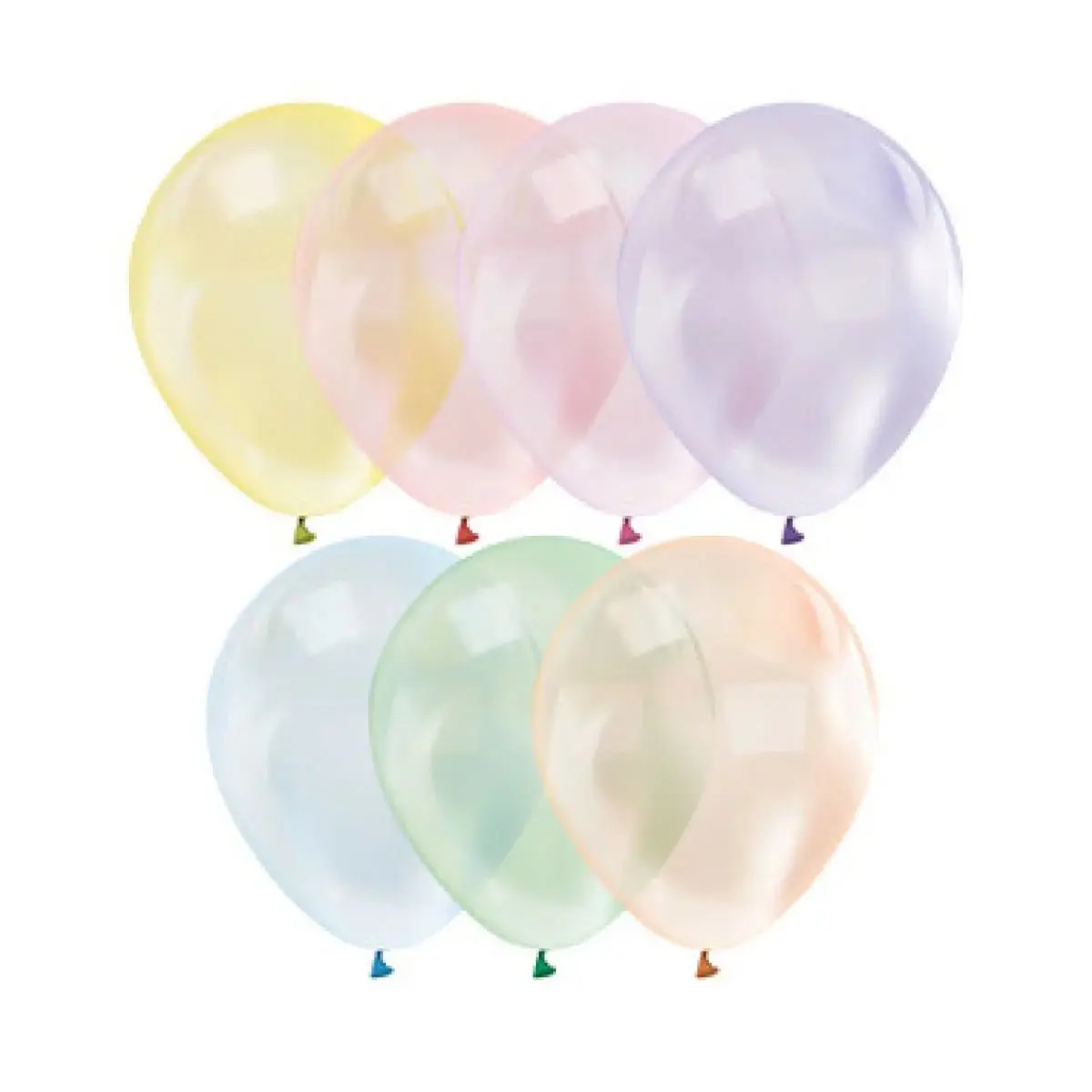 T121212123 bubble, extra transparent mixed color, 12 ''printed Pastel balloon 100's pack