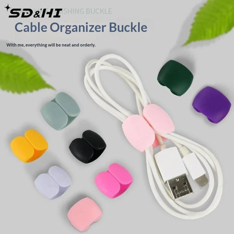 10Pcs Multifunction Cable Organizer USB Holder Cable Management Clip Cord Keeper Headphone Earphone Phone Charger Wire Clips