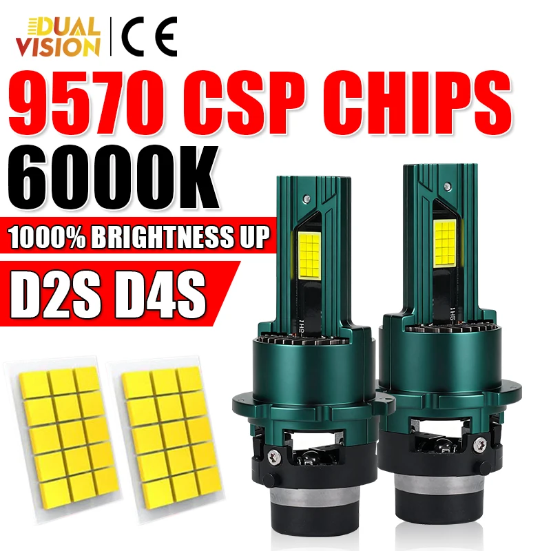 D Series D2S LED Headlights Canbus HID D2S D4S D2R D4R Two-sided 9570 CSP Car Light Automotive Kits 12V Mini 6000K Plug and Play