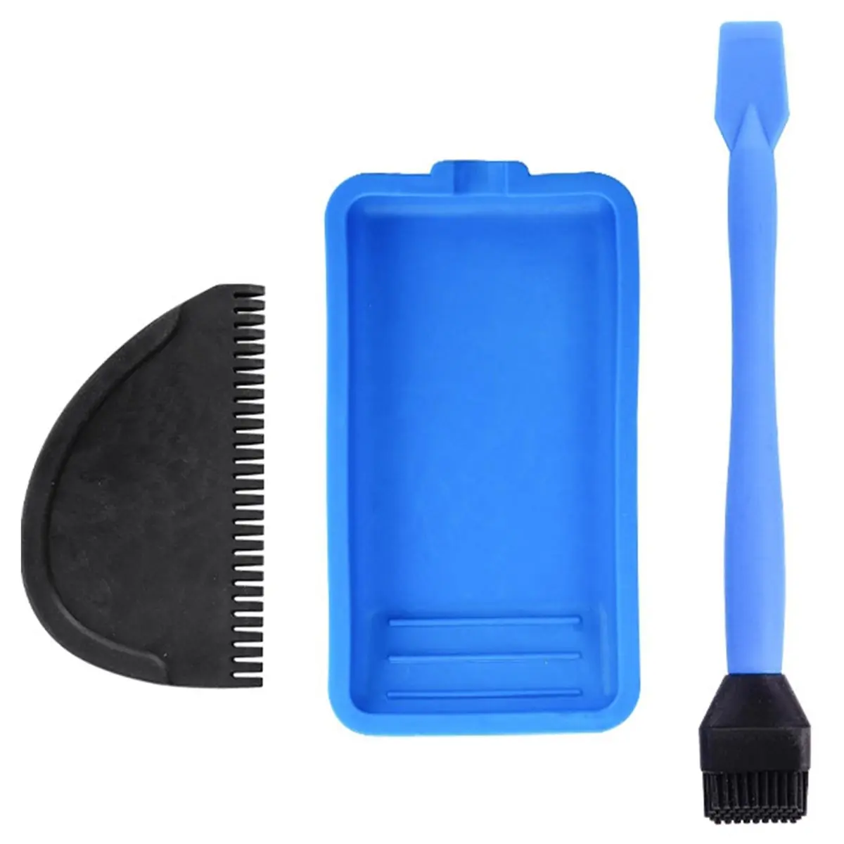 【Limited Offer】Silicone Glue Brush Set for Woodworking - , Easy-to-Clean, Blue Silicone Tools