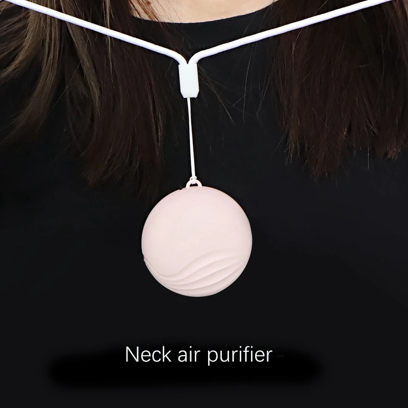 Purificador de aire montado en el cuello, collar portátil, limpiadores de aire de iones negativos para el hogar para adultos y niños