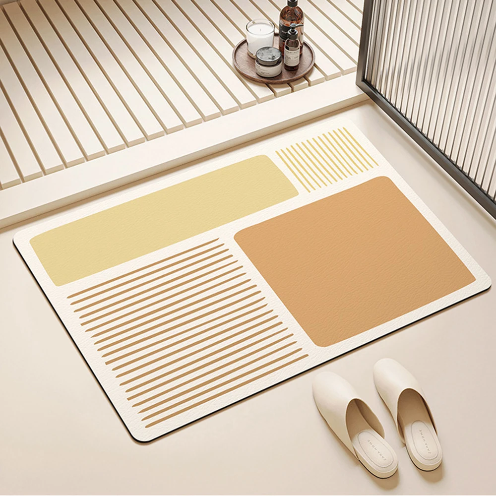 

Diatomaceous Earth Bath Mat Bathroom Rug Absorbent Non-slip Floor Foot Mats Quick Dry Shower Carpet Toilet Pad Doormat Washable