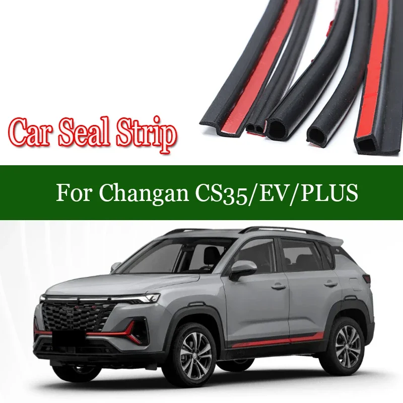Car Door Seal Strip Rubber Noise Insulation Weatherstrip Soundproof Car Seal Strong Adhesive For Changan CS35 CS55 EV 2001-2023