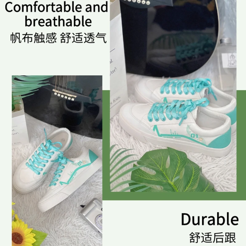 NEW Hatsune Miku Canvas Shoes Casual Breathable Sneakers Cute Cartoon Anime Fashion Out Shopping Holiday Gifts Comfortable Girl