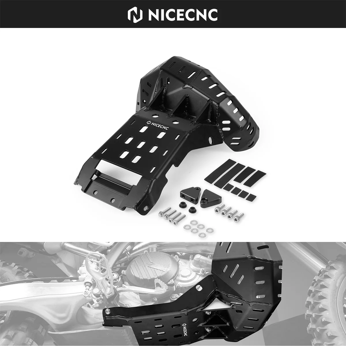 2025 2024 Für Husqvarna TE 300 TE 250 Motorrad Chassis Abdeckung Schutz Auspuffrohr Schutz Skid Platte Kit TX 300 TC 250 2023