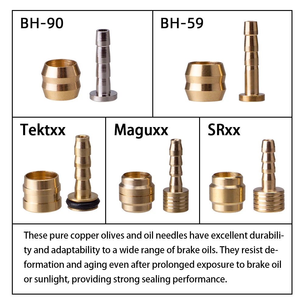 ZTTO MTB Mountain Bike Bicycle Connector Insert And Olive Set For Parts BH90 Hydraulic Disc Brake Oil Hose 10 Sets