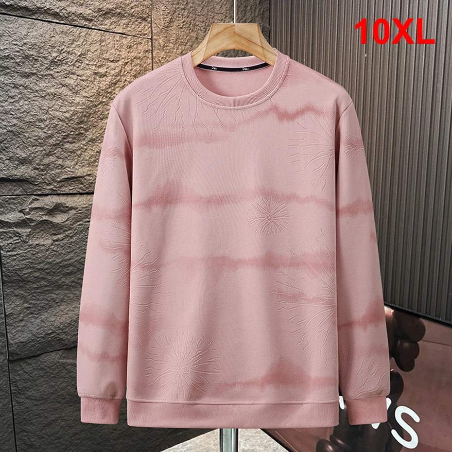 

10XL Plus Size Sweatshirts Men Vintage Tie Dye Sweatshirts Spring Autumn Pullover Male Big Size 10XL