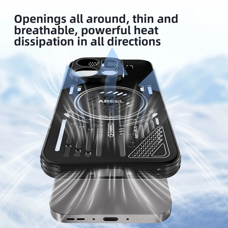 Custodia per telefono magnetica cava con dissipazione del calore per Oppo FIND X9PRO per custodia protettiva FIND X9