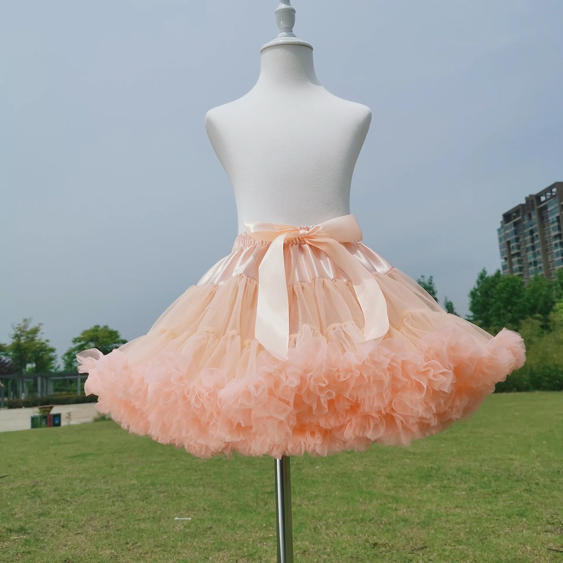 กระโปรง Petticoat Tutu Tulle Crinoline Underskirt สำหรับสตรี2022