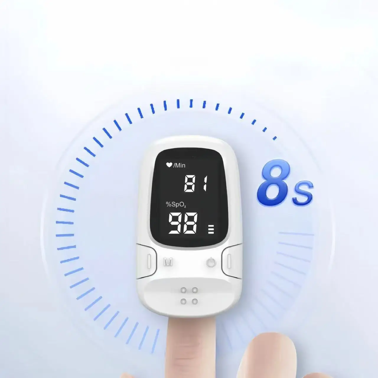 Finger Pulse Oximeter OLED Blood Oxygen Saturation Heart Rate Monitor Oxymeters Medical With Respiratory Digital Oximeter