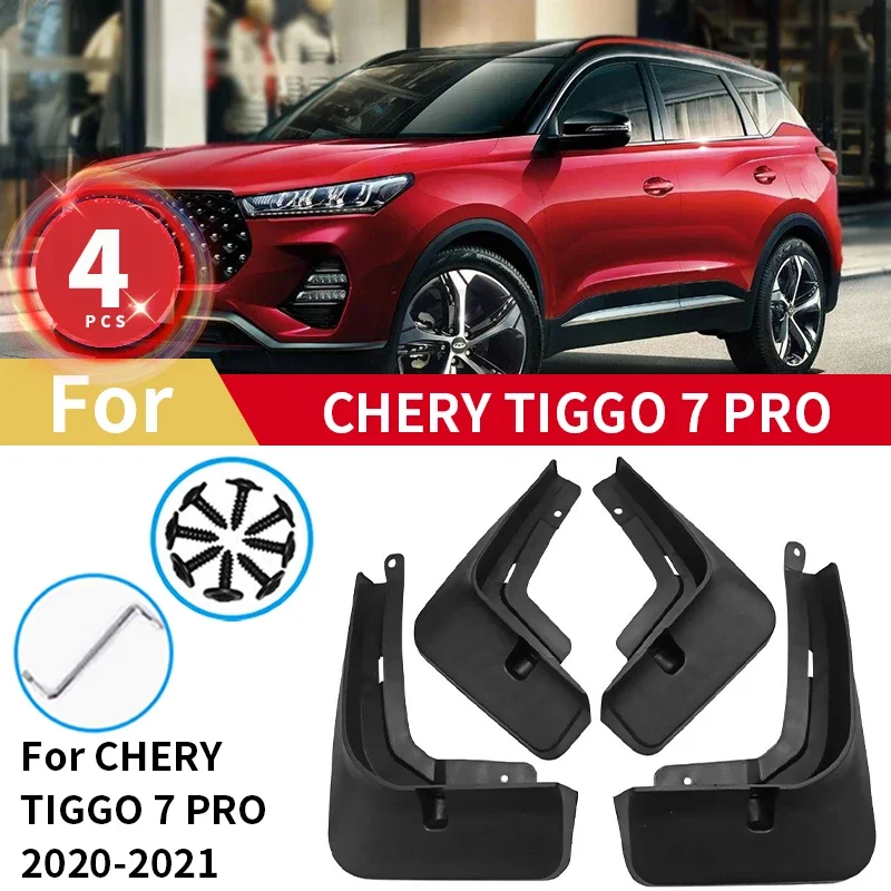 

For Chery Tigo Tiggo 7 Pro Mud Flaps 2020 2021 Front Rear Wheel Fenders Car Mudguard Cover Mud Guards Mudflaps Accessories 4pcs