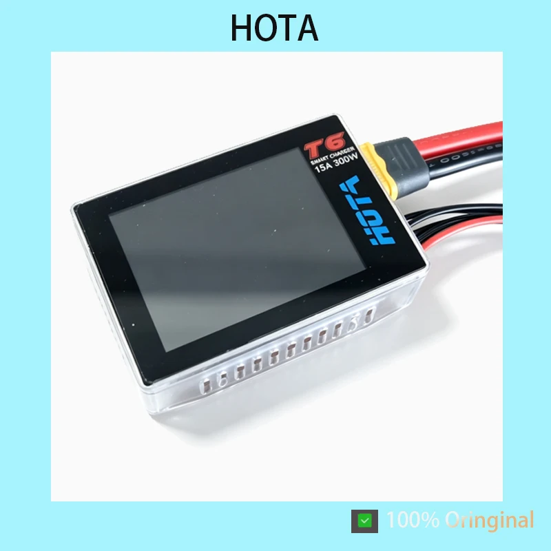 HOTA T6 Smart Balance Charger 300W DC/PD Dual Input Voice Broadcast For FPV Drone RC Car Airplane Lipo Battery