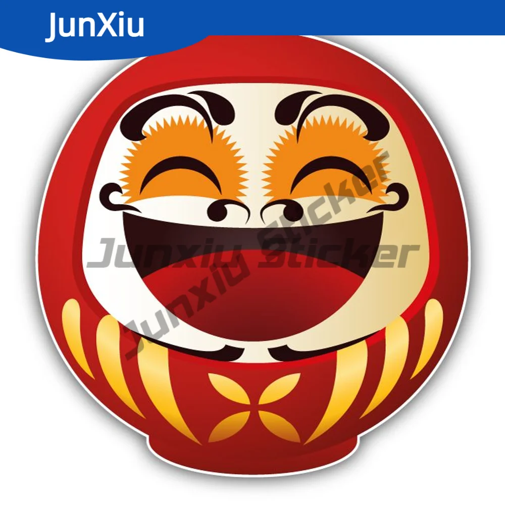 

Daruma Doll Japan Gift Smile Sticker Waterproof Exterior Cover Scratches Accessories For Car Body Suv Windshield Guitar Windows