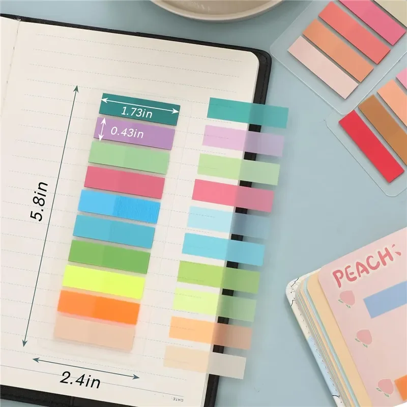 107 Packs Index Tabs Self Adhesive Page Markers Transparent Waterproof Sticky Notes Classify Files Flags planner Stickers