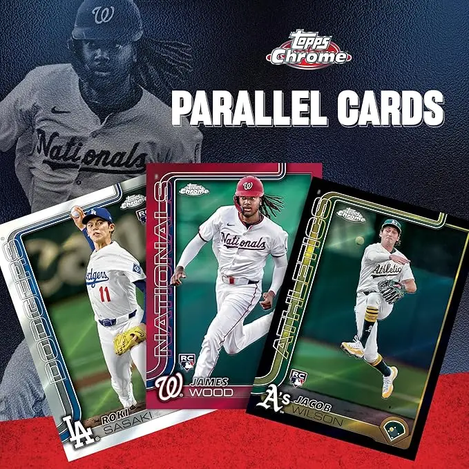 Authentic In Stock 2025 Topps Chrome Baseball Cards - Factory Sealed - Great Value Set - Star Player Cards - Collectible Cards