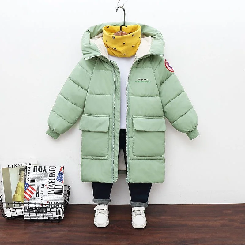 Boys Down Coat Jacket Cotton Outerwear Windbreak 2023 Charming Thicken Velvet Winter Warm Ski Outfits Children\'s Clothing