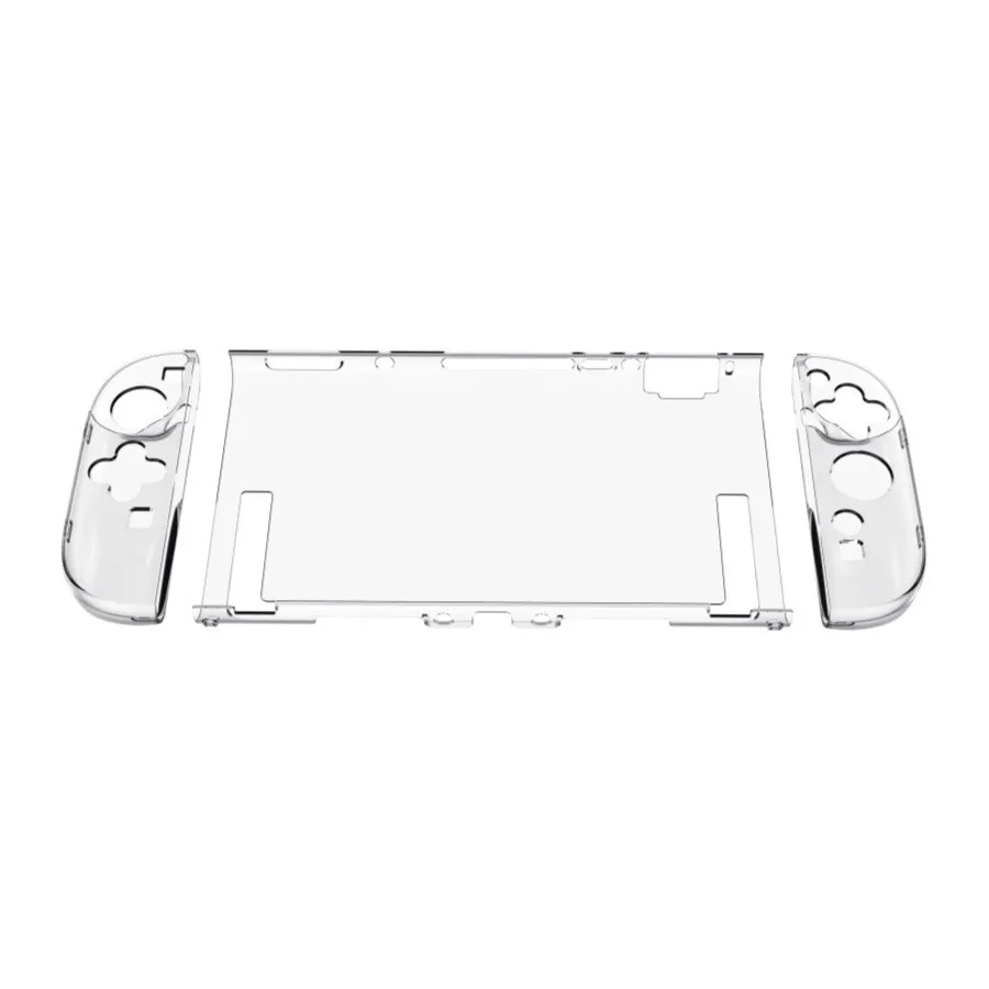 حافظة صلبة شفافة لجهاز Switch 2 حافظة واقية مقسمة غطاء حماية كريستالي مضاد للخدش غطاء حماية مضاد للسقوط