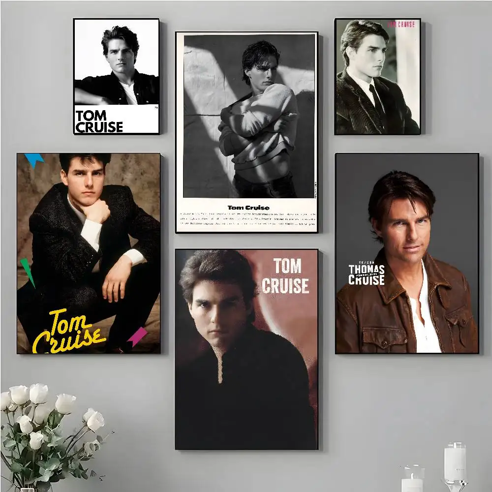 Daring T-Tom Cruise Poster Self-adhesive Art Waterproof Paper Sticker Coffee House Bar Room Wall Decor