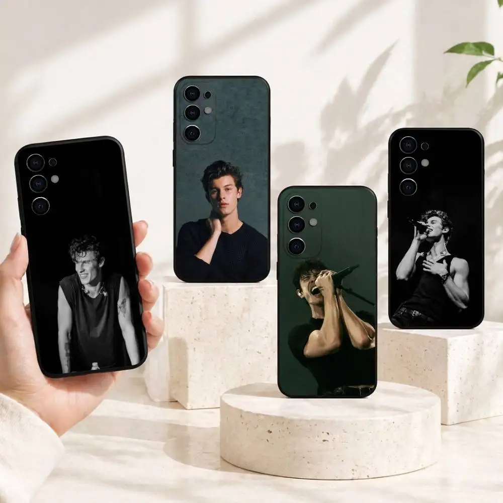 

S-Singer S-Shawn Mendes Phone Case For Samsung S25,S24,S21,S22,S23,S30,Ultra,S20,Plus,Fe,Lite,Note,10,Black Cover