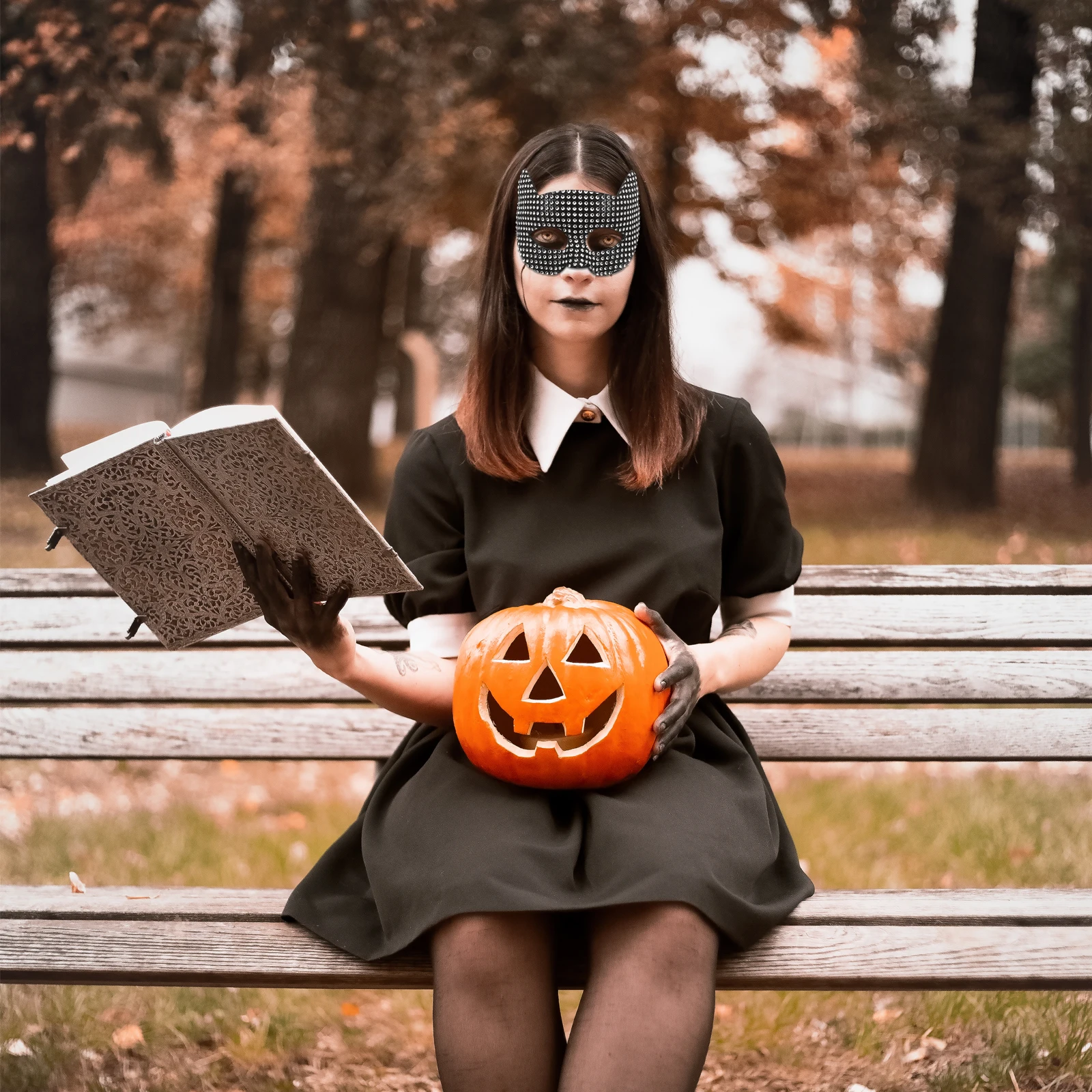 

Mask Black Crystal Decorative Halloween Masquerade Party Supplies Mask Prop Adjustable Carnival Fancy Dress