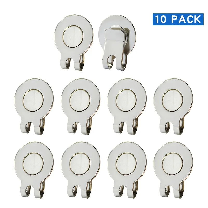 10-Pack Pro Golf Ball Markers W/ Magnetic Hat Clip - Never Lose Your Spot!