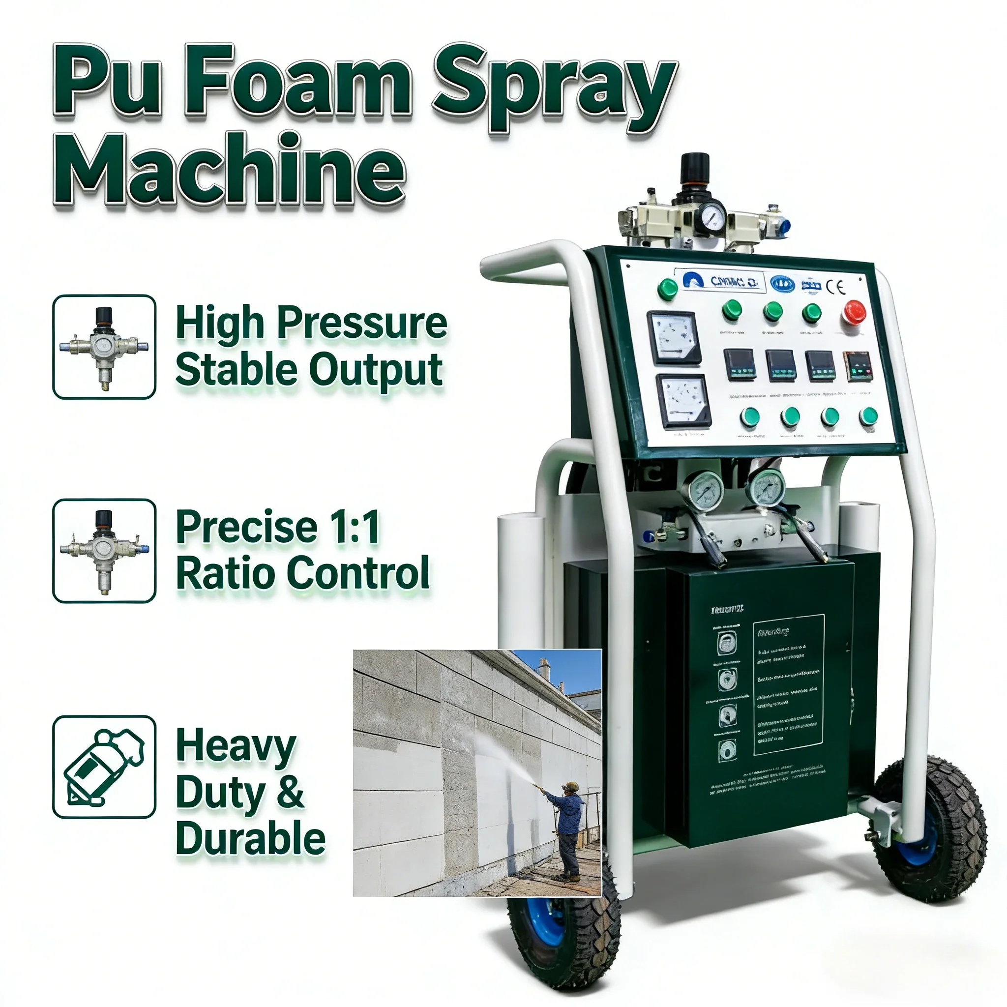 

Customized PU Polyurea Spray Foam Equipment Reactor Equipment Hydraulic Polyurethane Foam Machine